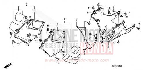 UNTERER WINDLAUF (CBR125R/RS/RW5/RW6/RW8) CBR125RW5 de 2005